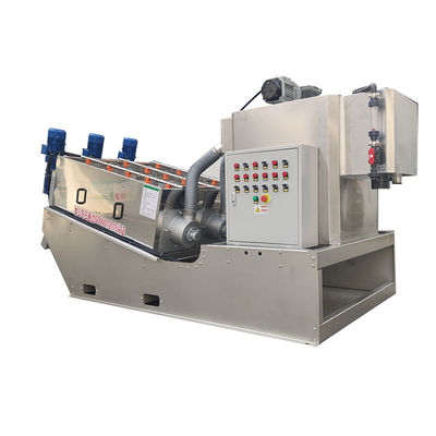 하수 정수장을 위한 추진기프레스 소용돌이꼴 찌꺼기 탈수 기계