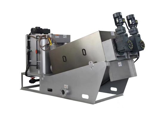 하수 정수장을 위한 추진기프레스 소용돌이꼴 찌꺼기 탈수 기계