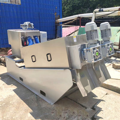 고액 분리 SS304 나선형 찌꺼기 탈수 기계 자동 스크류형