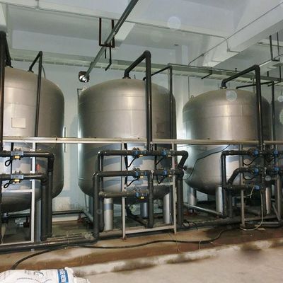 석영 모래 활성 탄소 재의를 위한 멀티미디어 SS304 물 처리 필터 탱크