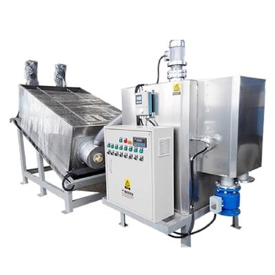 10m3/H 기계 여과 집중 언론 고액 분리를 탈수하는 찌꺼기는 스크루 스택커를 통합했습니다