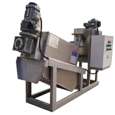 10m3/H 기계 여과 집중 언론 고액 분리를 탈수하는 찌꺼기는 스크루 스택커를 통합했습니다