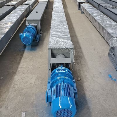 3m3/h Ｕ 타입 탄소강 샤프트리스 스크류 건베이어는 찌꺼기 샤프트 스크류 콘베이어를 공급합니다
