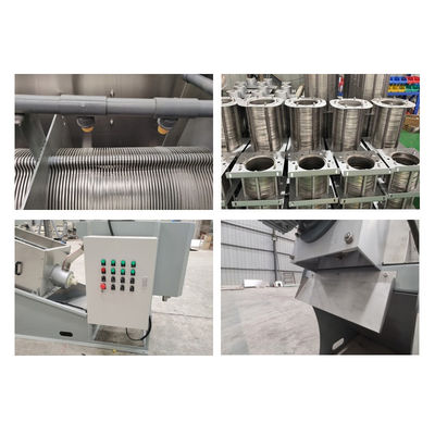 가득 차있는 자동적인 나사 유형 진창 탈수 기계 단단한 액체 별거