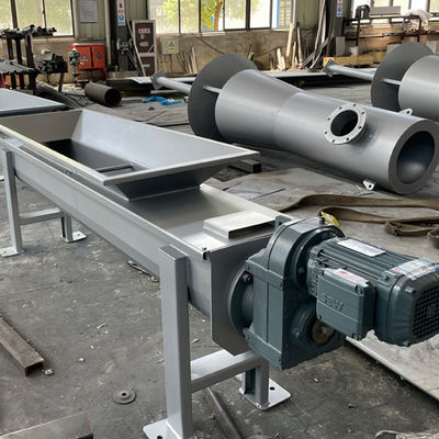 수평 탄소강 슬러지 무축 스크류 컨베이어 이동식