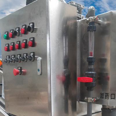 나선 유형 나사 압박 진창 탈수 기계 SS 304 물자