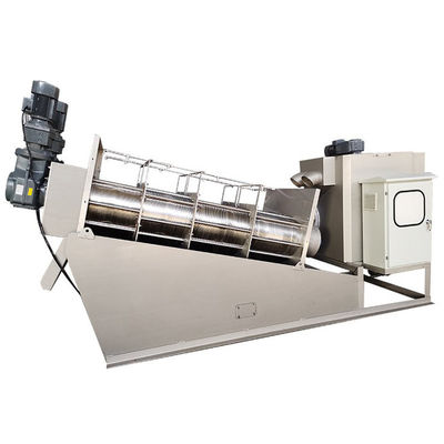 이동할 수 있는 겹쳐 쌓인 나사 진창 탈수 기계 자동적인 나사 압박