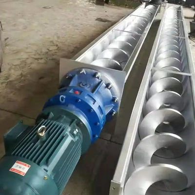 스테인리스 샤프트리스 펠릿 나사형 콘베이어 시멘트 나선 송곳