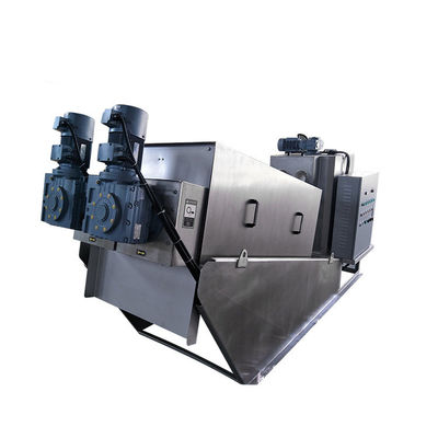 자동 SS304 나선형 찌꺼기 탈수 기계 높은 이수 율