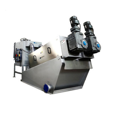 자동 SS304 나선형 찌꺼기 탈수 기계 높은 이수 율