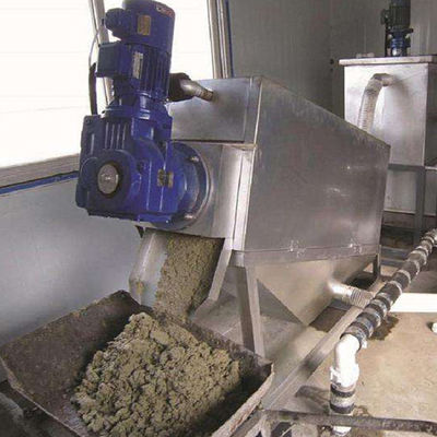 자동 SS304 나선형 찌꺼기 탈수 기계 높은 이수 율