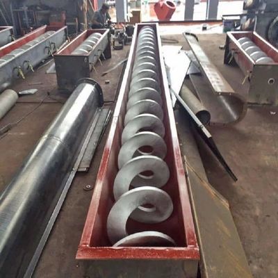 석탄 공업을 위한 두배 샤프트 수평식 스텐레스 스틸 스크류 컨베이어 1000 밀리미터