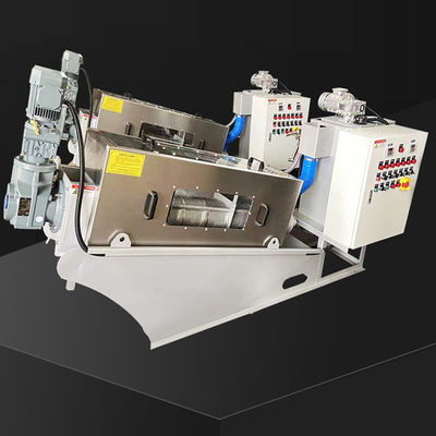 전자동 스테인레스 강 나선형 슬러지 탈수기 시스템 2.23 kw 380Volt