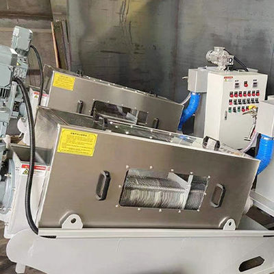 전자동 스테인레스 강 나선형 슬러지 탈수기 시스템 2.23 kw 380Volt