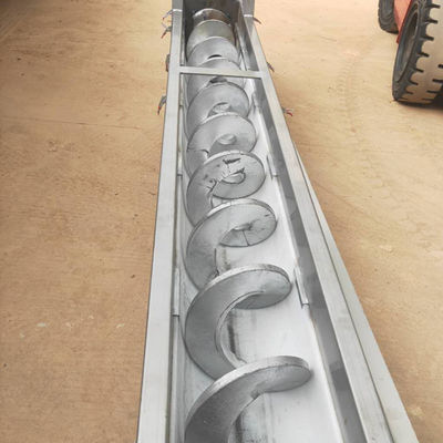 Ｕ 타입 샤프트리스 슬러지 분말 어거 스크류 컨베이어 기계 SS316L 1-10t/h