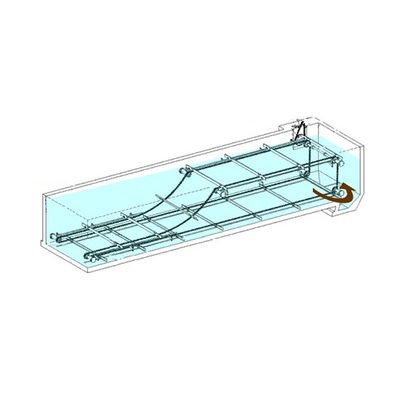 SS304 체인 플레이트 슬러지 스크레이퍼 시스템 18m 길이  오수 처리장