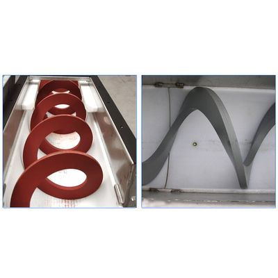 30t/H 가지고 다닐 수 있는 경사진 Ss 스크류 건베이어 U형 그루브 찌꺼기 스크루 벨트 콘베어