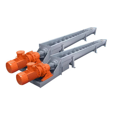 탄소강 샤프트리스 스크류 콘베이어  아디제이수테이블 속도는 1~100m을 특화했습니다