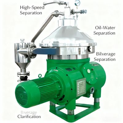 산업용 고체와 액체의 연속 분리를 위한 자동 디스크 원심분리기