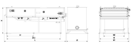 500mm 중력 진창 농축기, 5m3/h 중력 벨트 농축기