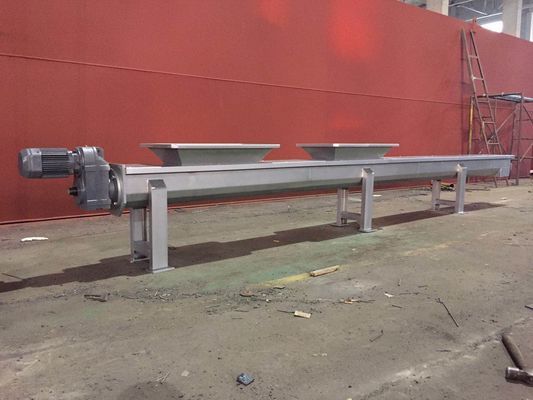 탄소 강철 나사 벨트 컨베이어, 300mm 출력 나사 컨베이어