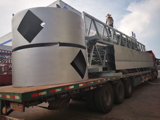 2차 침전조가 있는 하프 브리지 슬러지 스크레이퍼 시스템