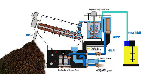 장비 2를 탈수하는 육체미 있는 스크루 찌꺼기는 200 밀리미터를 자동차로 나릅니다