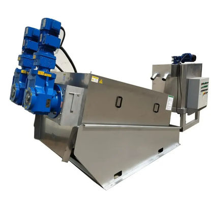 기자를 탈수하는 셀프 크리닝 슬러지 농축 시스템 소용돌이꼴 찌꺼기