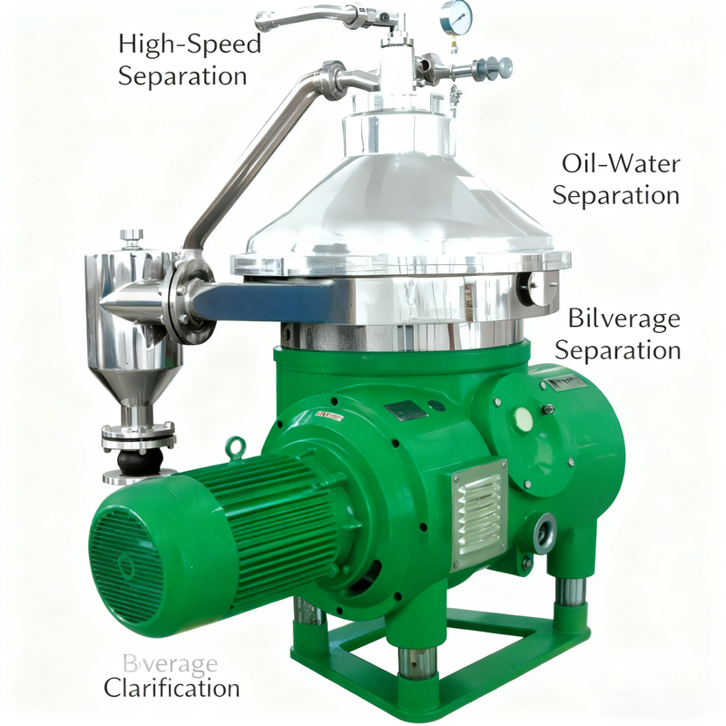 산업용 고체와 액체의 연속 분리를 위한 자동 디스크 원심분리기