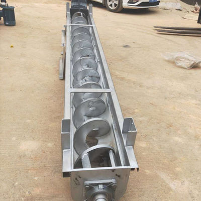 Ｕ 타입 샤프트리스 슬러지 분말 어거 스크류 컨베이어 기계 SS316L 1-10t/h