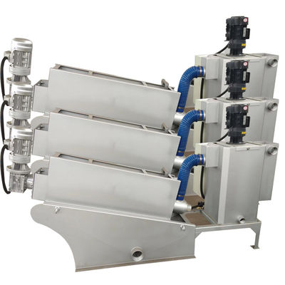 폐액 처리 찌꺼기 탈수 기계 멀티 스크류 언론 1-2500kgs/H